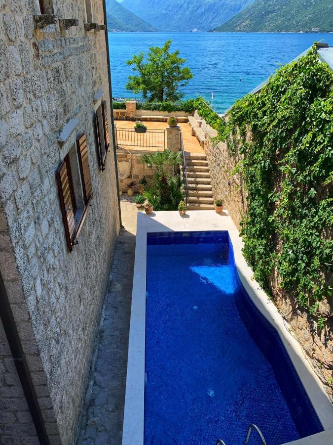 Villa Luxury Stone On The Sea With Private Pool And View Kotor Exterior photo
